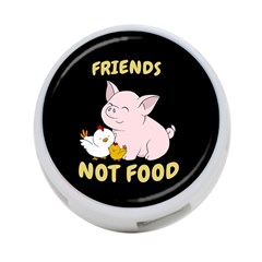 Friends Not Food - Cute Pig And Chicken 4-port Usb Hub (one Side) by Valentinaart