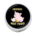 Friends Not Food - Cute Pig and Chicken 4-Port USB Hub (One Side) Front