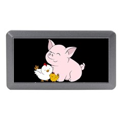 Friends Not Food - Cute Pig And Chicken Memory Card Reader (mini) by Valentinaart