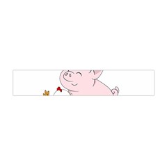 Friends Not Food - Cute Pig And Chicken Flano Scarf (mini) by Valentinaart