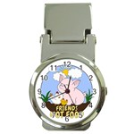 Friends Not Food - Cute Pig and Chicken Money Clip Watches Front