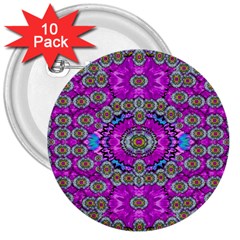 Spring Time In Colors And Decorative Fantasy Bloom 3  Buttons (10 Pack) 