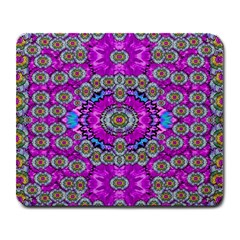 Spring Time In Colors And Decorative Fantasy Bloom Large Mousepads by pepitasart