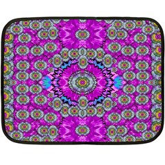 Spring Time In Colors And Decorative Fantasy Bloom Fleece Blanket (mini) by pepitasart