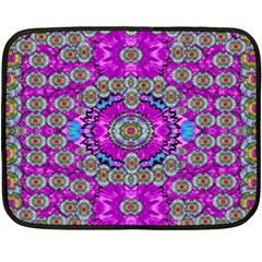 Spring Time In Colors And Decorative Fantasy Bloom Double Sided Fleece Blanket (mini)  by pepitasart