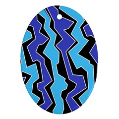 Vertical Blues Polynoise Ornament (oval) by jumpercat