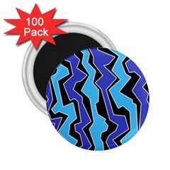 Vertical Blues Polynoise 2 25  Magnets (100 Pack)  by jumpercat