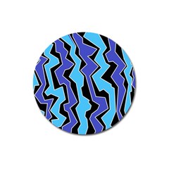 Vertical Blues Polynoise Magnet 3  (round) by jumpercat