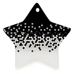 Flat Tech Camouflage Black And White Ornament (star)