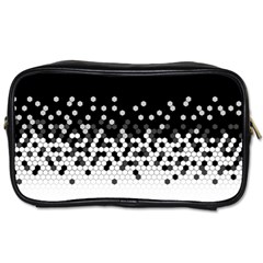 Flat Tech Camouflage Black And White Toiletries Bags by jumpercat
