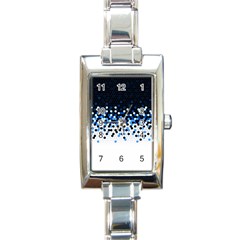 Flat Tech Camouflage Reverse Blue Rectangle Italian Charm Watch by jumpercat