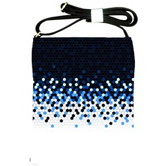Flat Tech Camouflage Reverse Blue Shoulder Sling Bags by jumpercat