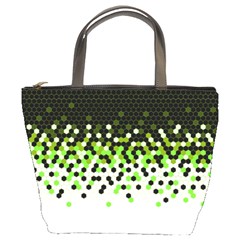 Flat Tech Camouflage Reverse Green Bucket Bags by jumpercat