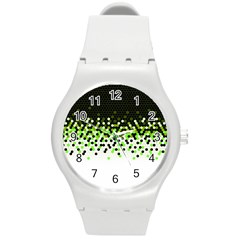 Flat Tech Camouflage Reverse Green Round Plastic Sport Watch (m) by jumpercat