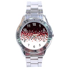 Flat Tech Camouflage Reverse Red Stainless Steel Analogue Watch by jumpercat