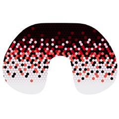 Flat Tech Camouflage Reverse Red Travel Neck Pillows by jumpercat