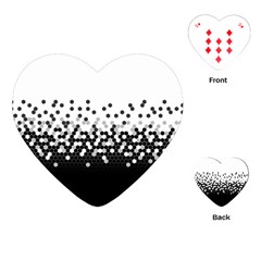 Flat Tech Camouflage White And Black Playing Cards (heart)  by jumpercat