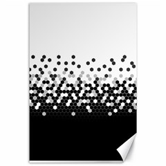 Flat Tech Camouflage White And Black Canvas 24  X 36  by jumpercat