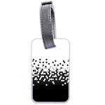Flat Tech Camouflage White And Black Luggage Tags (Two Sides) Back