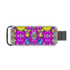 Fantasy Bloom In Spring Time Lively Colors Portable Usb Flash (one Side) by pepitasart