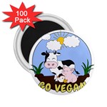 Friends Not Food - Cute Pig and Chicken 2.25  Magnets (100 pack)  Front