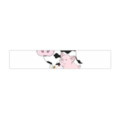 Friends Not Food - Cute Pig And Chicken Flano Scarf (mini) by Valentinaart