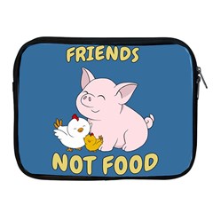 Friends Not Food - Cute Pig And Chicken Apple Ipad 2/3/4 Zipper Cases by Valentinaart