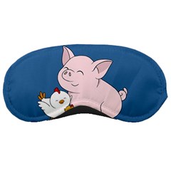 Friends Not Food - Cute Pig And Chicken Sleeping Masks by Valentinaart