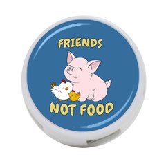 Friends Not Food - Cute Pig And Chicken 4-port Usb Hub (one Side) by Valentinaart