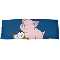 Friends Not Food - Cute Pig And Chicken Body Pillow Case (dakimakura) by Valentinaart
