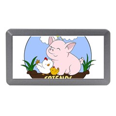 Friends Not Food - Cute Pig And Chicken Memory Card Reader (mini) by Valentinaart