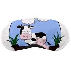 Friends Not Food - Cute Cow, Pig And Chicken Sleeping Masks by Valentinaart