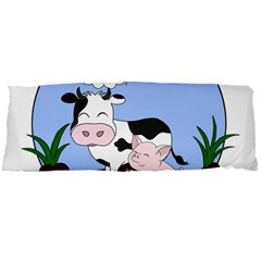 Friends Not Food - Cute Cow, Pig And Chicken Body Pillow Case Dakimakura (two Sides) by Valentinaart