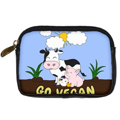 Friends Not Food - Cute Cow, Pig And Chicken Digital Camera Cases by Valentinaart