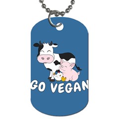 Friends Not Food - Cute Cow, Pig And Chicken Dog Tag (one Side) by Valentinaart