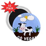 Friends Not Food - Cute Cow 2.25  Magnets (10 pack)  Front