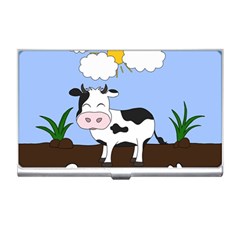 Friends Not Food - Cute Cow Business Card Holders by Valentinaart