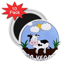 Friends Not Food - Cute Cow 2 25  Magnets (10 Pack)  by Valentinaart