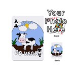 Friends Not Food - Cute Cow Playing Cards 54 (Mini)  Front - ClubA