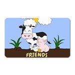 Friends Not Food - Cute Cow, Pig and Chicken Magnet (Rectangular) Front
