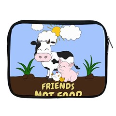 Friends Not Food - Cute Cow, Pig And Chicken Apple Ipad 2/3/4 Zipper Cases by Valentinaart