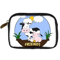 Friends Not Food - Cute Cow, Pig And Chicken Digital Camera Cases by Valentinaart