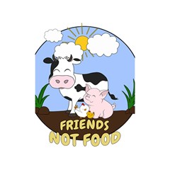 Friends Not Food - Cute Cow, Pig And Chicken Shower Curtain 48  X 72  (small)  by Valentinaart