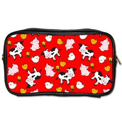 The Farm Pattern Toiletries Bags 2-side by Valentinaart