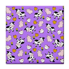 The Farm Pattern Face Towel by Valentinaart