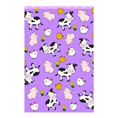 The Farm Pattern Shower Curtain 48  X 72  (small)  by Valentinaart