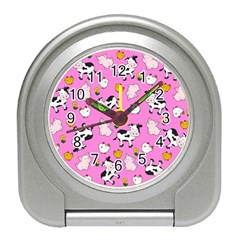 The Farm Pattern Travel Alarm Clocks by Valentinaart