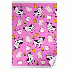 The Farm Pattern Canvas 24  X 36  by Valentinaart