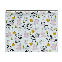 The Farm Pattern Cosmetic Bag (xl) by Valentinaart