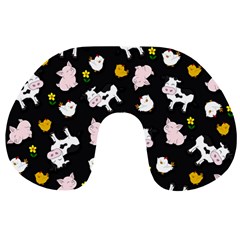 The Farm Pattern Travel Neck Pillows by Valentinaart